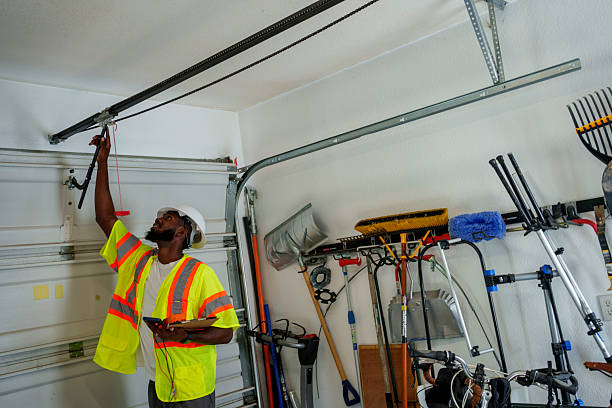 Professional Garage Door Panel Replacement technician working in Rockford, IL